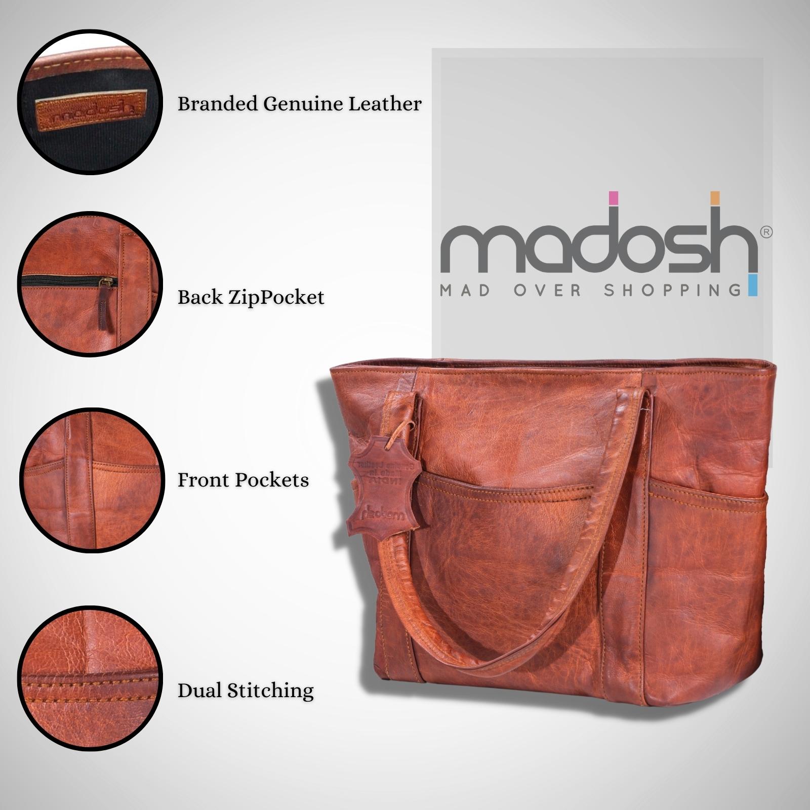 Women's Shoulder Tote Handbag With Wallet Brown Shoulder Office Handmade Bag
